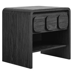 Toscana Black 1-Drawer Nightstand - Ornate Home