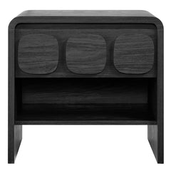 Toscana Black 1-Drawer Nightstand - Ornate Home
