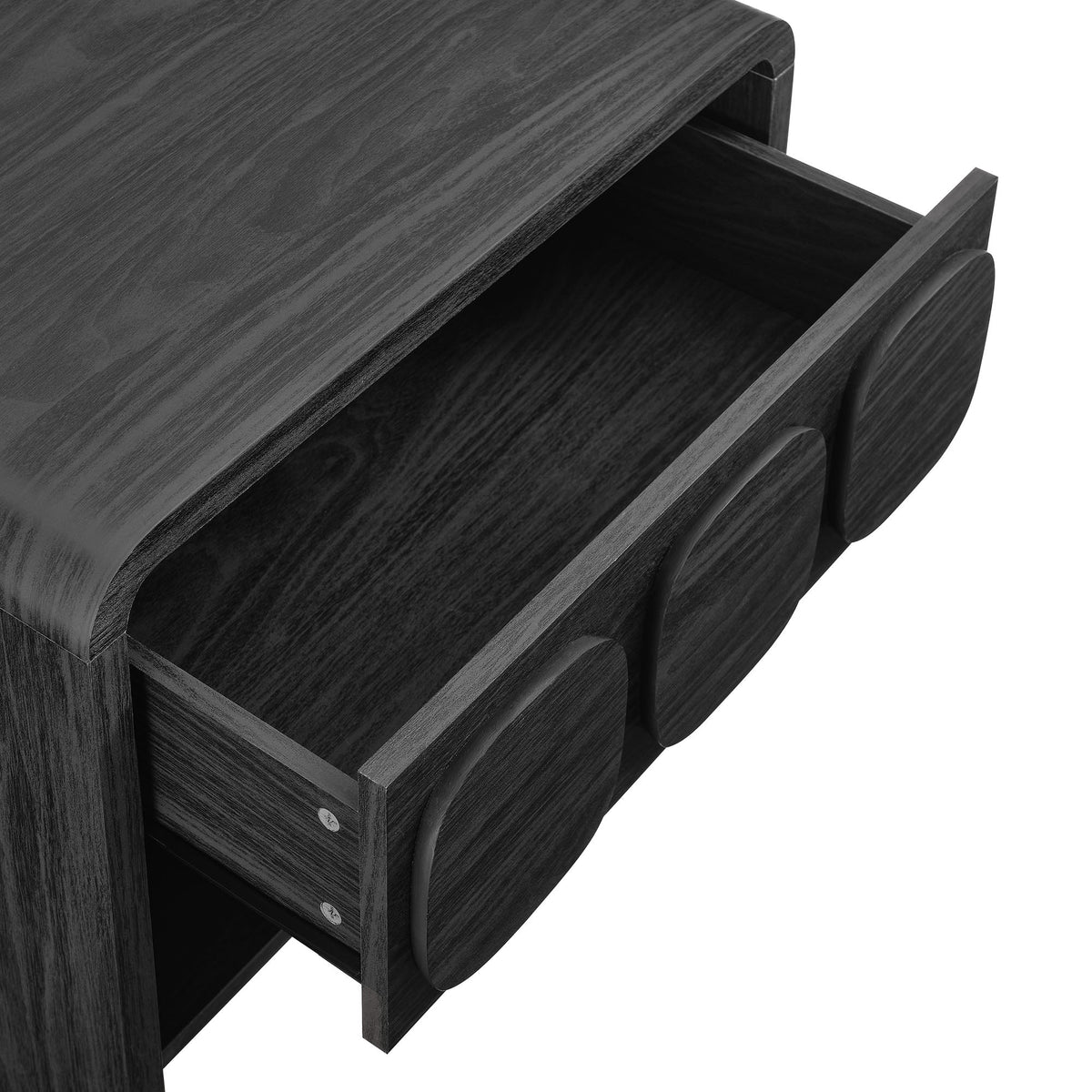 Toscana Black 1-Drawer Nightstand - Ornate Home