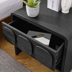 Toscana Black 1-Drawer Nightstand - Ornate Home
