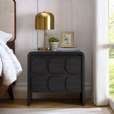 Toscana Black 2-Drawer Nightstand - Ornate Home