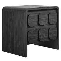 Toscana Black 2-Drawer Nightstand - Ornate Home