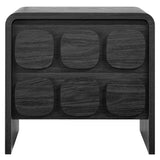 Toscana Black 2-Drawer Nightstand - Ornate Home
