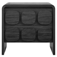 Toscana Black 2-Drawer Nightstand - Ornate Home