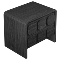 Toscana Black 2-Drawer Nightstand - Ornate Home