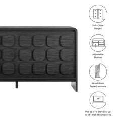 Toscana Black 61" Sideboard - Ornate Home