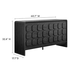 Toscana Black 61" Sideboard - Ornate Home