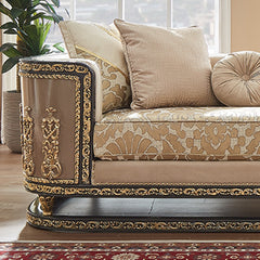 Toscana Luxe Beige Loveseat / HD-9011 - Ornate Home