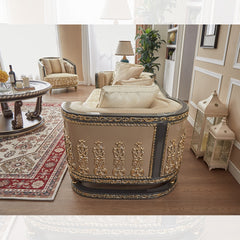 Toscana Luxe Beige Loveseat / HD-9011 - Ornate Home