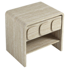 Toscana Travertine 1-Drawer Nightstand - Ornate Home