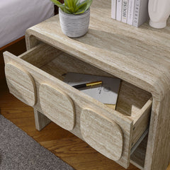 Toscana Travertine 1-Drawer Nightstand - Ornate Home