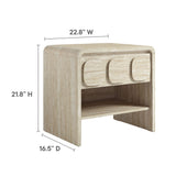 Toscana Travertine 1-Drawer Nightstand - Ornate Home