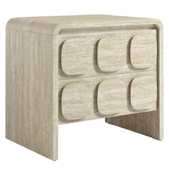 Toscana Travertine 2-Drawer Nightstand - Ornate Home