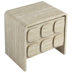 Toscana Travertine 2-Drawer Nightstand - Ornate Home