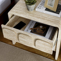 Toscana Travertine 2-Drawer Nightstand - Ornate Home
