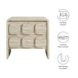 Toscana Travertine 2-Drawer Nightstand - Ornate Home