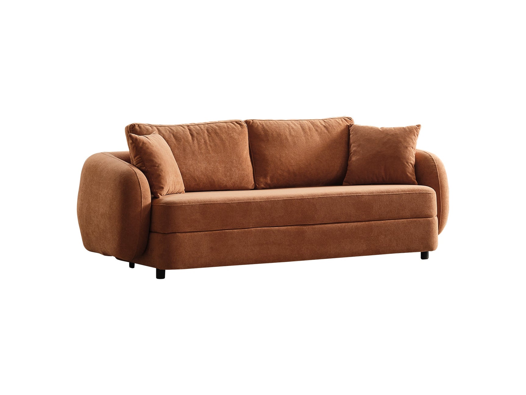 Toscana Orange Stationary 3 Seater Sofa