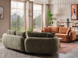 Toscana Orange/Green 4-pieces (4 Seater Sofa & 3 Seater Sofa & 2 Chair) Living Room Set