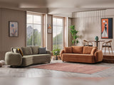 Toscana Orange/Green 4-pieces (4 Seater Sofa & 3 Seater Sofa & 2 Chair) Living Room Set