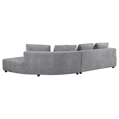 Toscano Grey Sectional Sofa - Ornate Home