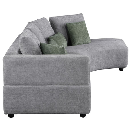 Toscano Grey Sectional Sofa - Ornate Home