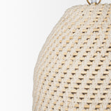 Tosha Taupe 1-Light Cotton Rope Bell Pendant - Ornate Home