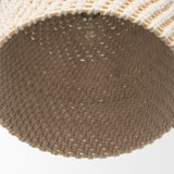 Tosha Taupe 1-Light Cotton Rope Bell Pendant - Ornate Home