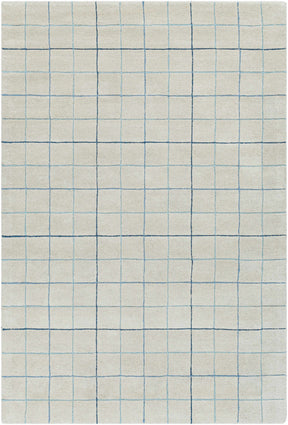 Toshi Beige Grid Wool Rug - Ornate Home
