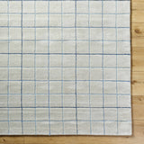 Toshi Beige Grid Wool Rug - Ornate Home