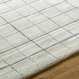 Toshi Beige Grid Wool Rug - Ornate Home