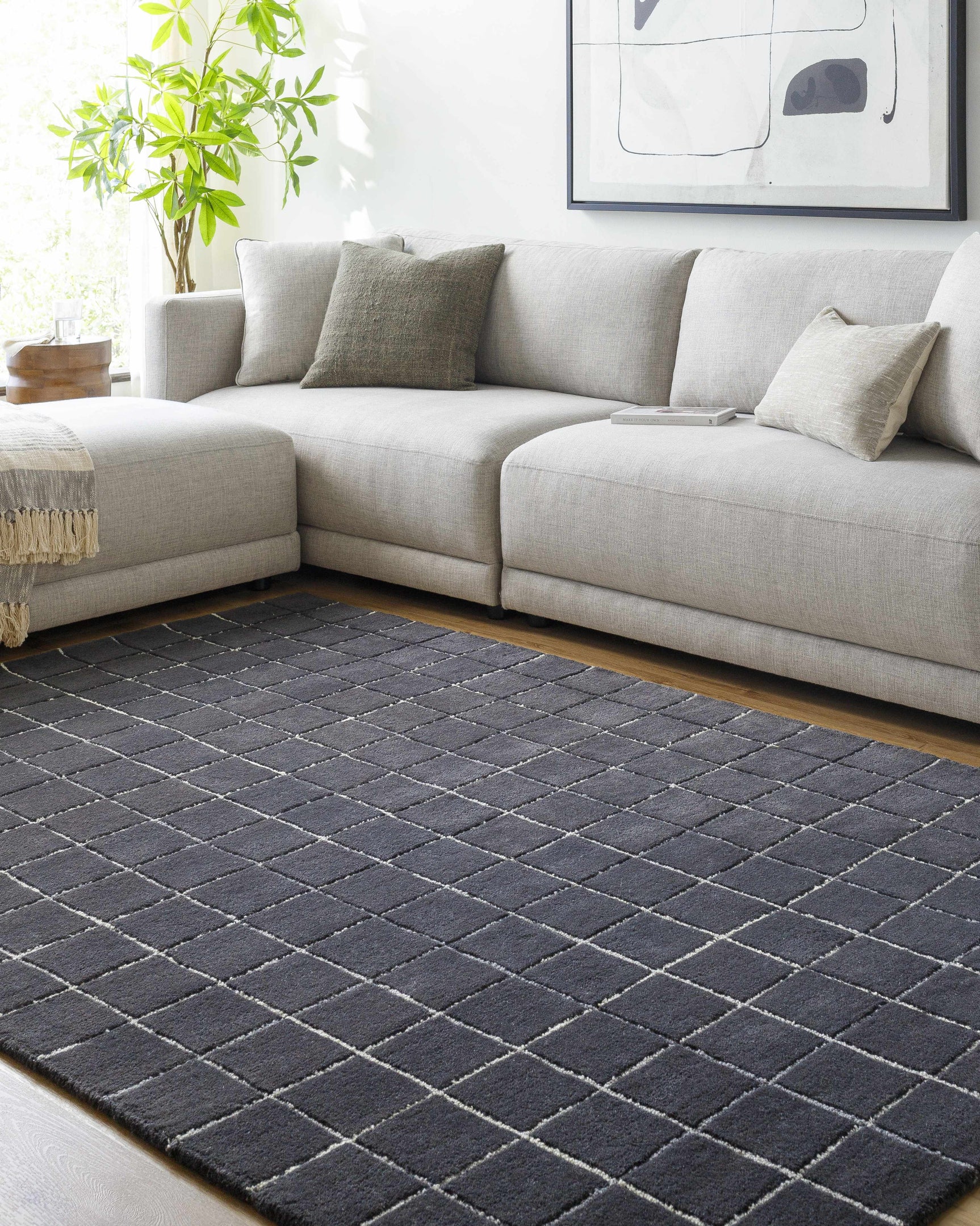 Toshi Jet Black Area Rug - Ornate Home