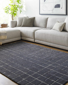 Toshi Jet Black Area Rug - Ornate Home