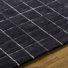 Toshi Jet Black Area Rug - Ornate Home
