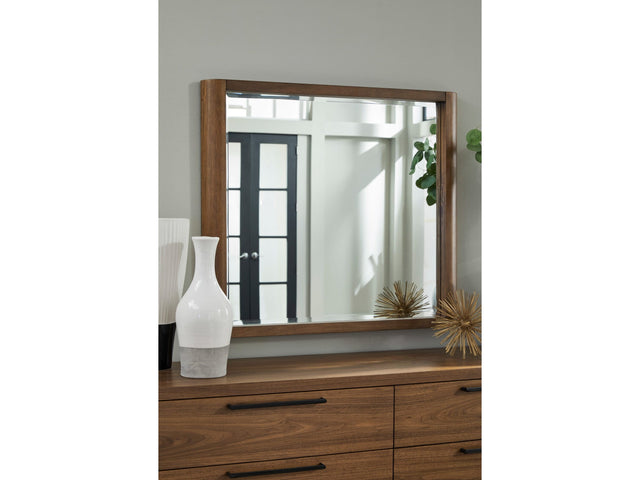 Totes English Walnut Beveled Glass Wall or Dresser Mirror - Ornate Home