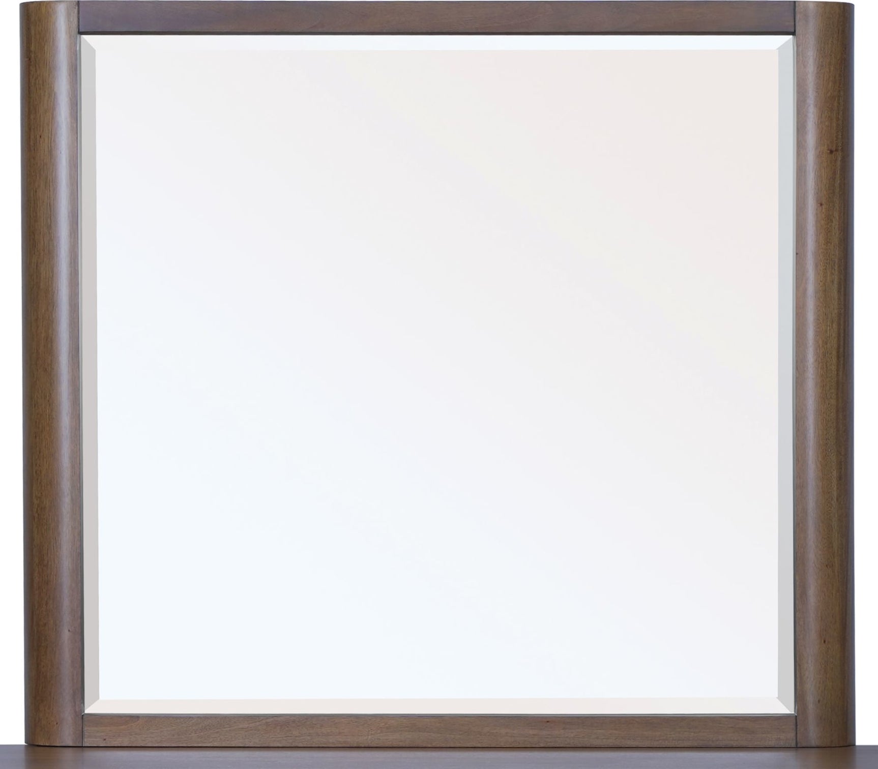 Totes English Walnut Beveled Glass Wall or Dresser Mirror - Ornate Home