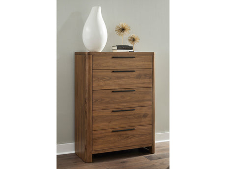 Totes English Walnut Five Drawer Chest - Ornate Home