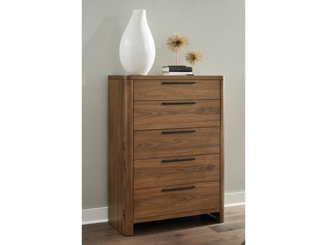 Totes English Walnut Five Drawer Chest - Ornate Home