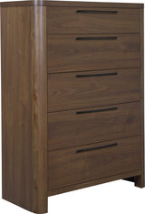 Totes English Walnut Five Drawer Chest - Ornate Home