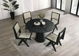 Tottenham Black 48" Round Dining Table - Ornate Home