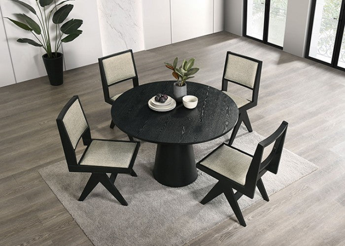 Tottenham Black 48" Round Dining Table - Ornate Home