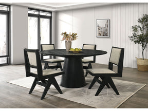Tottenham Black 5 Piece Dining Set - Ornate Home