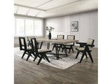 Tottenham Black 7 Piece Dining Set - Ornate Home