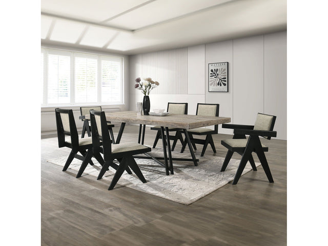 Tottenham Black 7 Piece Dining Set - Ornate Home