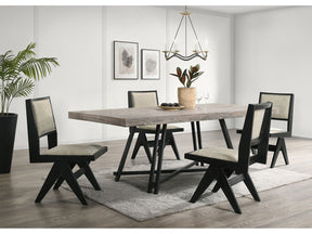 Tottenham Black Rectangular Dining Table - Ornate Home