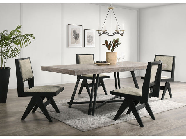 Tottenham Black Rectangular Dining Table - Ornate Home