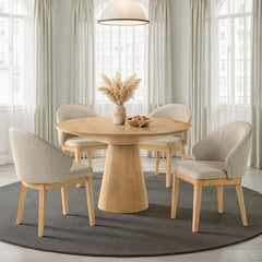 Tottenham Oak 5 Pc. 48" Dining Table Set - Ornate Home