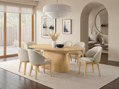 Tottenham Oak Oval Dining Table - Ornate Home