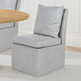 Tottenham Taupe Dining Chair w/ Caster - Ornate Home