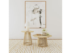 Touhy Natural Mango 2-piece Round Coffee and End Table Set - Ornate Home