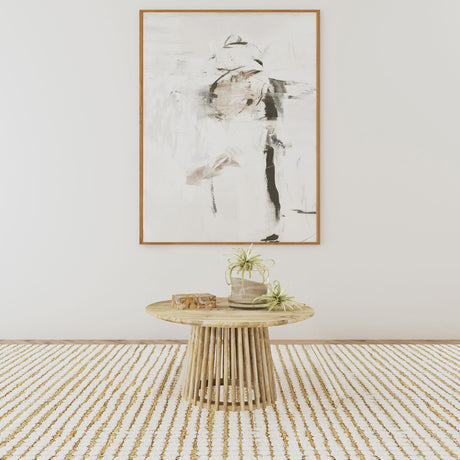 Touhy Natural Mango Round Solid Wood Cocktail Coffee Table - Ornate Home